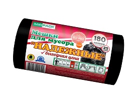 Мешки для мусора 180 л, ароматизированные, черные, в рулоне 25 шт., ПВД, 35 мкм, 1100х930 мм, НАДЕЖНЫЕ, 1802550 в Атырау