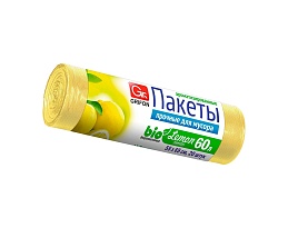 Мешки для мусора 60 л, ароматизированные, Лимон, желтые, в рулоне 20 шт., ПНД, 9 мкм, 650х550 мм, GRIFON Aroma, 101-023 Li в Атырау