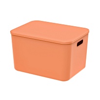 Ящик пластиковый вкладываемый оранжевый 410х305х245 мм в Атырау