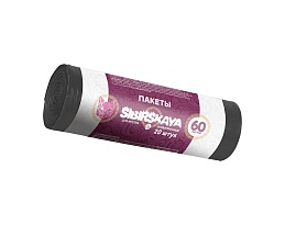 Мешки для мусора 50 л, черные, в рулоне 20 шт., ПНД, 10 мкм, 700х600 мм, SIBIRSKAYA, 101-006 S в Атырау