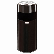 Урна с пепельницей 27 л, нержавеющая сталь, черная, LAIMA PROFESSIONAL в Атырау Урна с пепельницей 27 л, нержавеющая сталь, черная, LAIMA PROFESSIONAL в Атырау