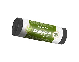 Мешки для мусора 30 л, черные, в рулоне 25 шт., ПНД, 7 мкм, 580х480 мм, SIBIRSKAYA, 101-003 S в Атырау