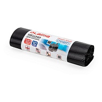 Мешки для мусора 120 л, черные, в рулоне 10 шт., ПНД, 14 мкм, 1100х700 мм, LAIMA, 601385 в Атырау