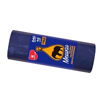 Мешки для мусора 240 л, синие, рулон 10 шт., ПВД 36 мкм, 1350х900 мм, Уфа Пак, МВ1854 (МВ 240-10с) в Атырау