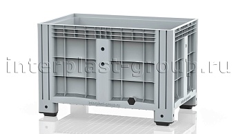 Контейнер iBox сплошной на ножках с пробкой 2 дюйма серый в Атырау