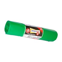 Мешки для мусора 300 л, зеленые, в рулоне 10 шт., ПВД 65 мкм, 1400х1000 мм, МЕШКОFF, 4922 в Атырау