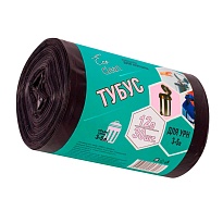 Мешки для мусора 12 л, черные, в рулоне 30 шт., ПНД, 6 мкм, 550х320 мм, Концепция Быта Tubus, 604936 в Атырау